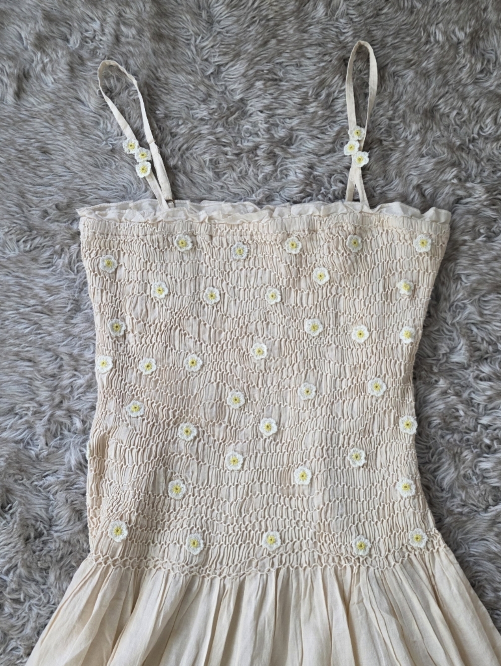 Free People Daphne Midi Dress Tea Combo Ivory Women's Size Medium‎ - Picture 5 of 14